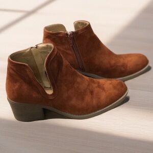 Reddish brown booties